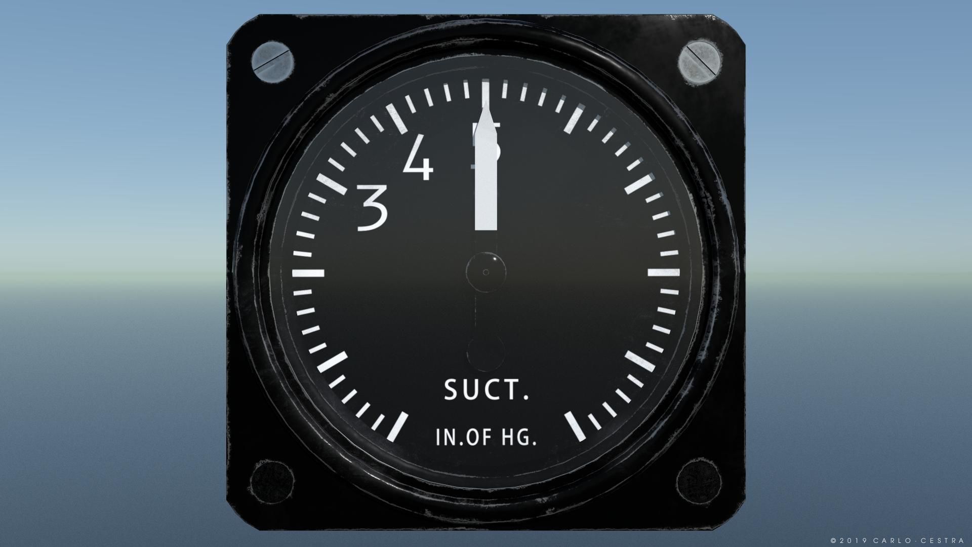 US SUCTION GAUGE Low-poly 3D model_4