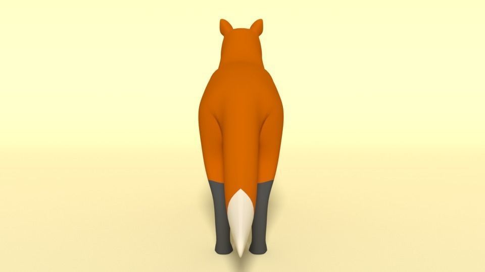 Cartoon Fox 3D model_6