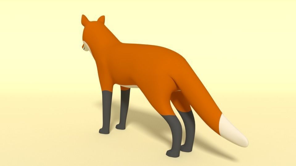Cartoon Fox 3D model_7
