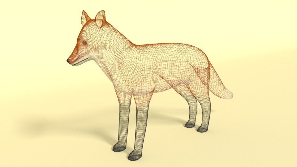Cartoon Fox 3D model_9
