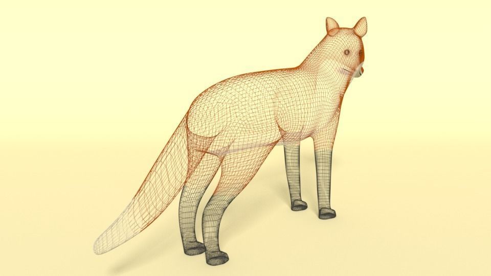 Cartoon Fox 3D model_14
