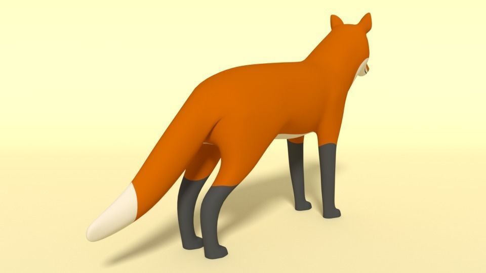 Cartoon Fox 3D model_5