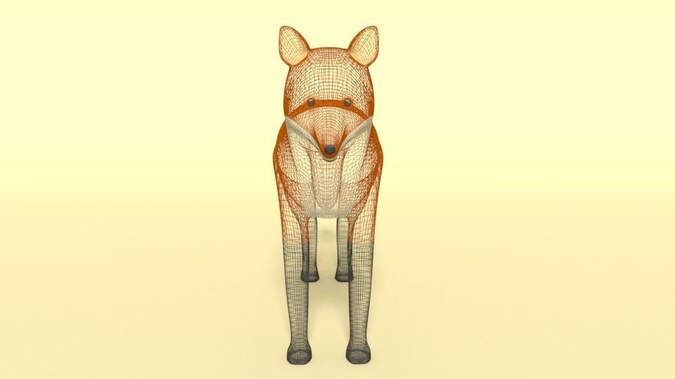 Cartoon Fox 3D model_11