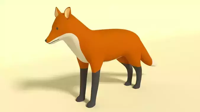 Cartoon Fox 3D model