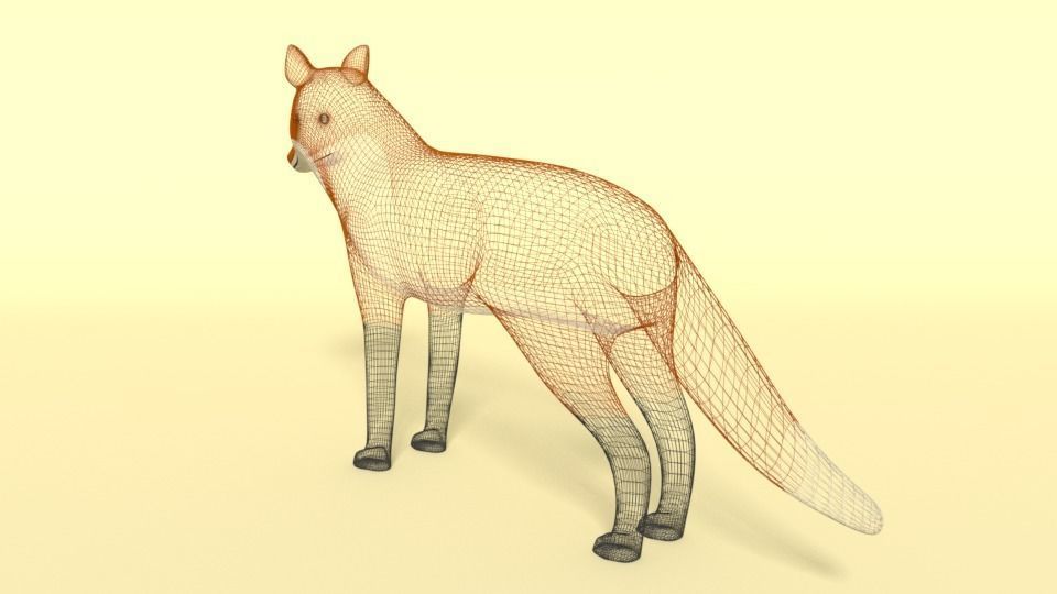 Cartoon Fox 3D model_16