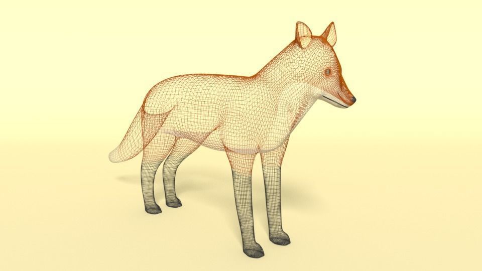 Cartoon Fox 3D model_12