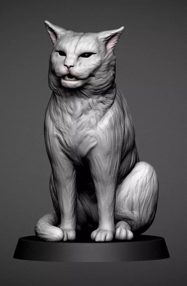 Smudge The Cat 3D print model_0