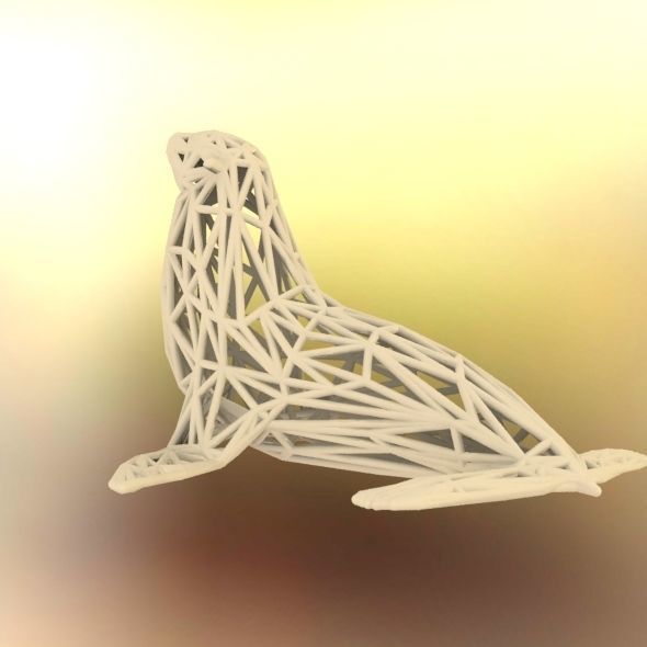 Sea Lion  3D print model_35
