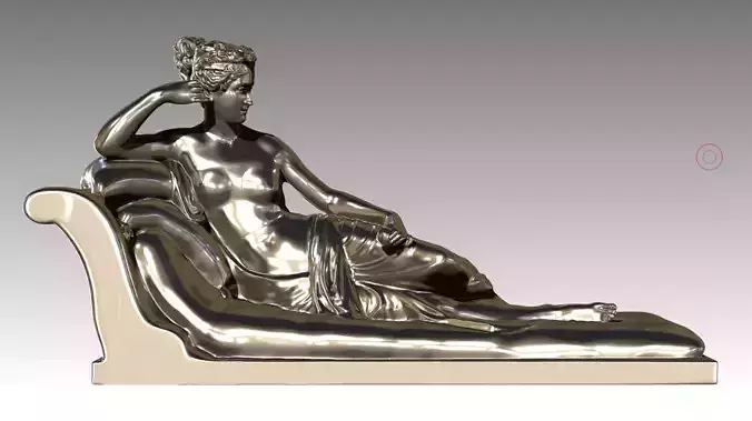 paolina borghese antonio canova sculpture statue  3D model