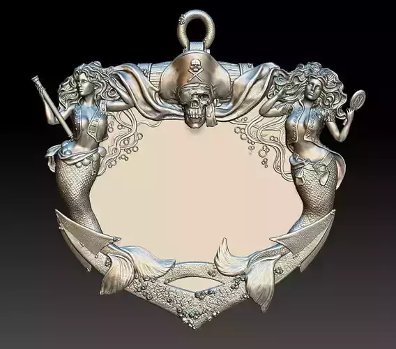 Pirates of  the Caribbean fountain - plaque - Copy - 2019 3D print model
