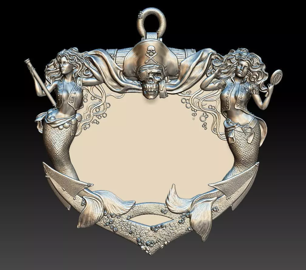 Pirates of  the Caribbean fountain - plaque - Copy - 2019 3D print model_0