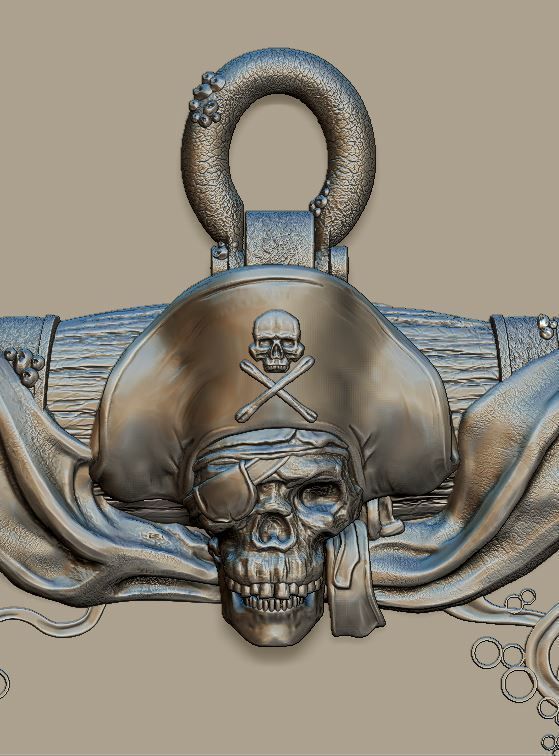 Pirates of  the Caribbean fountain - plaque - Copy - 2019 3D print model_5