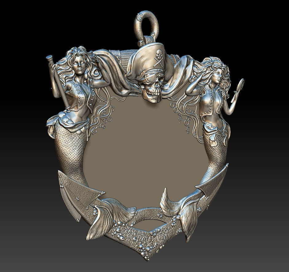 Pirates of  the Caribbean fountain - plaque - Copy - 2019 3D print model_1