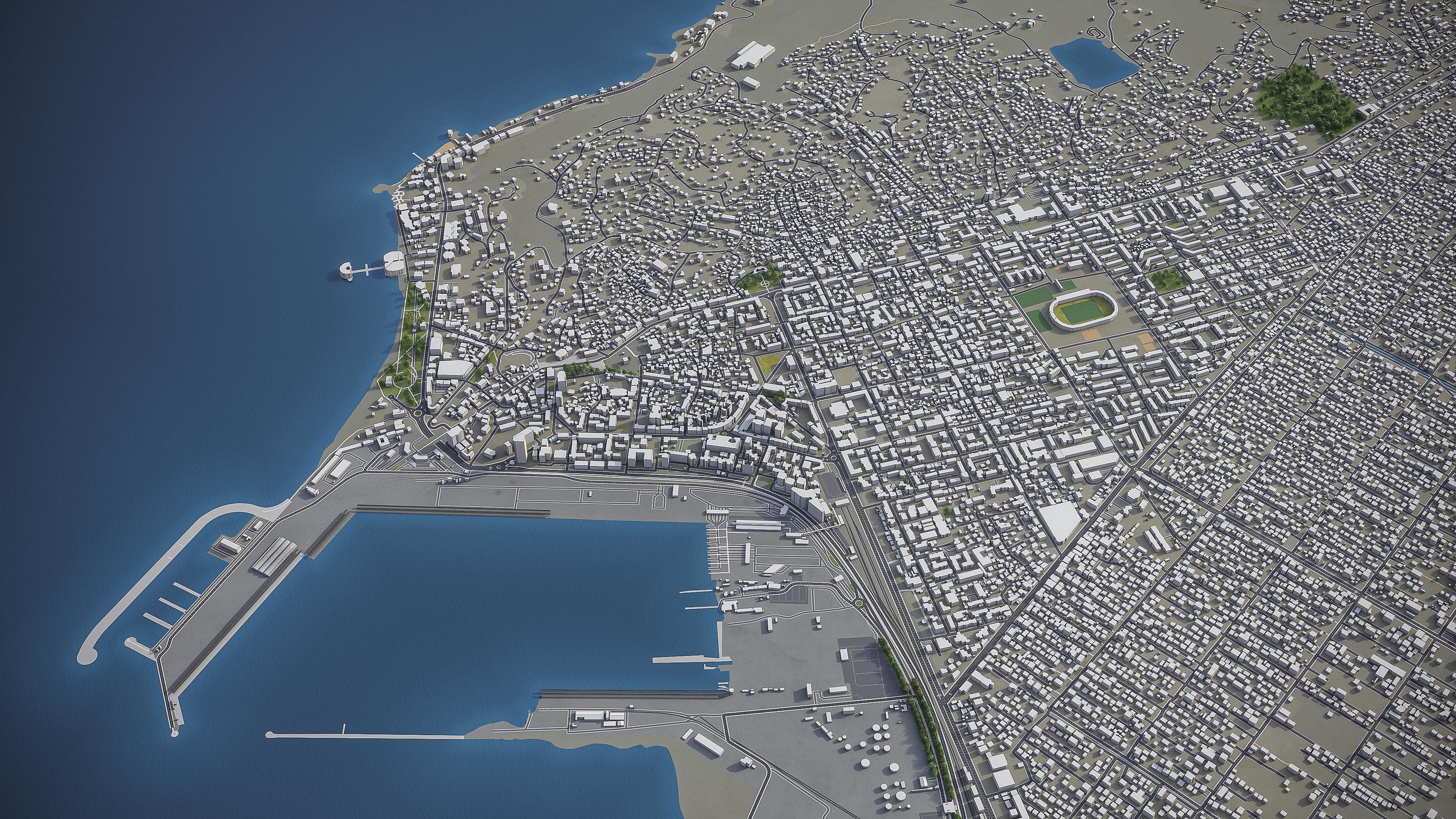 Tirana  Low-poly 3D model_5