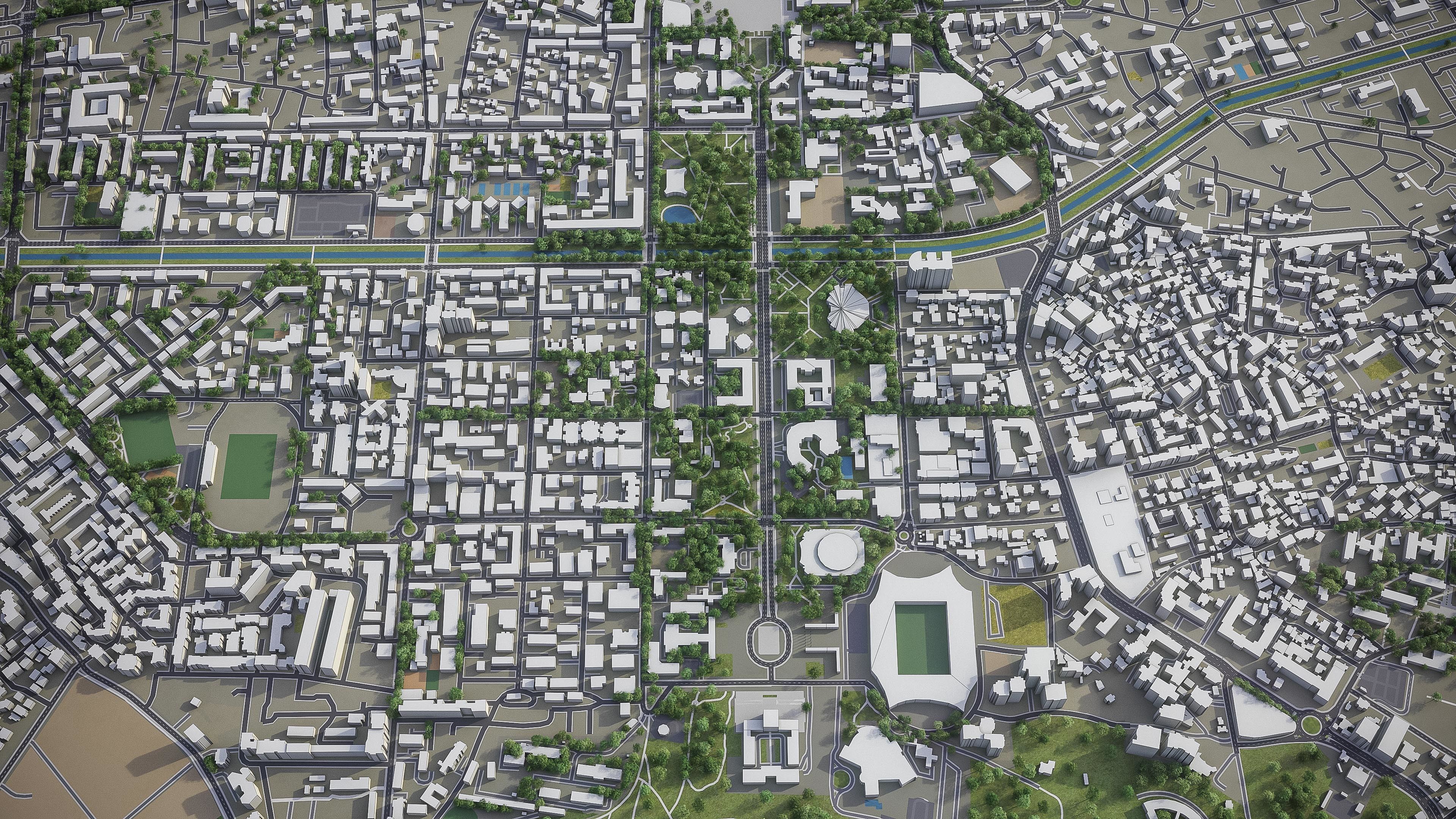 Tirana  Low-poly 3D model_14