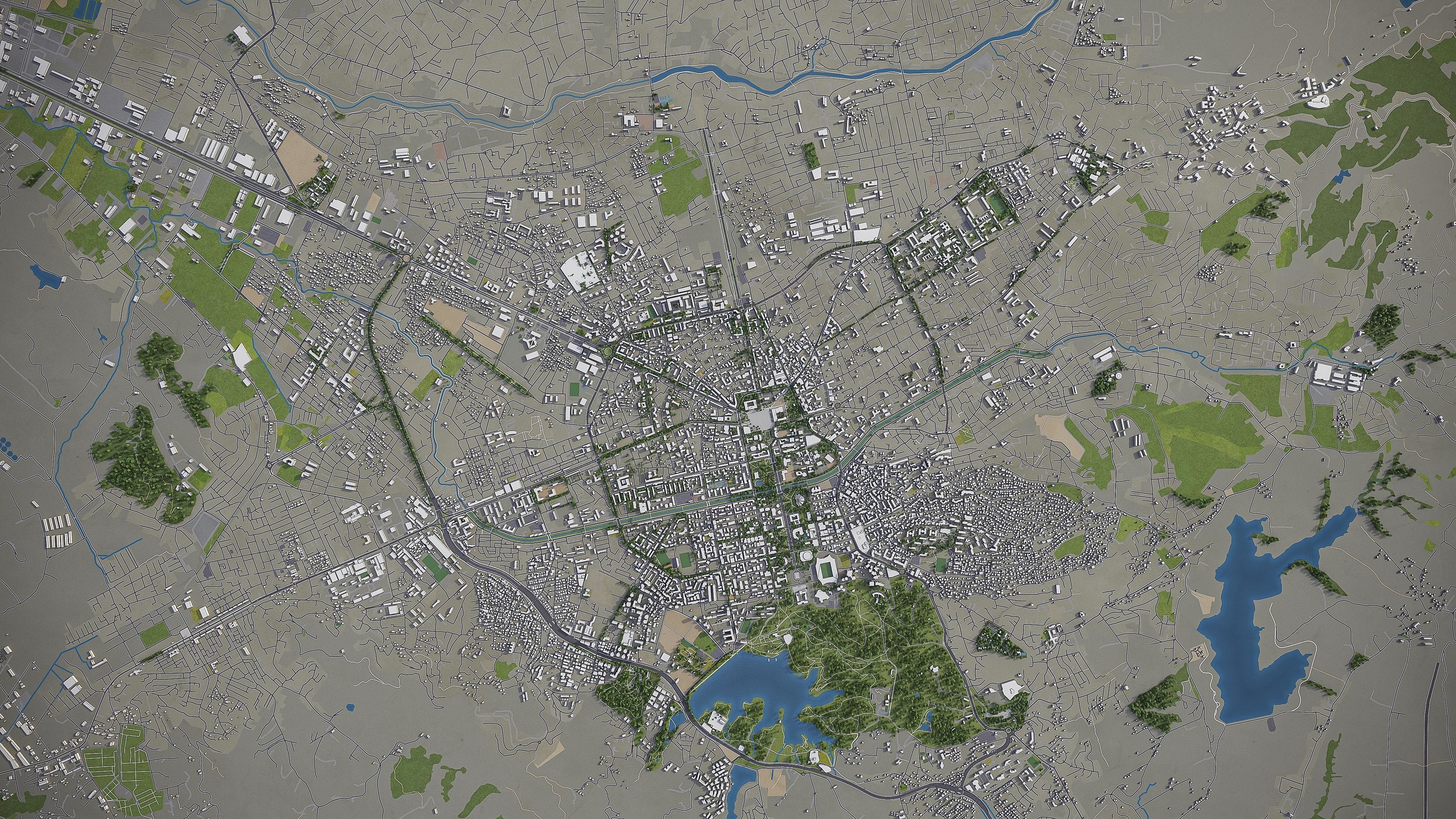 Tirana  Low-poly 3D model_19