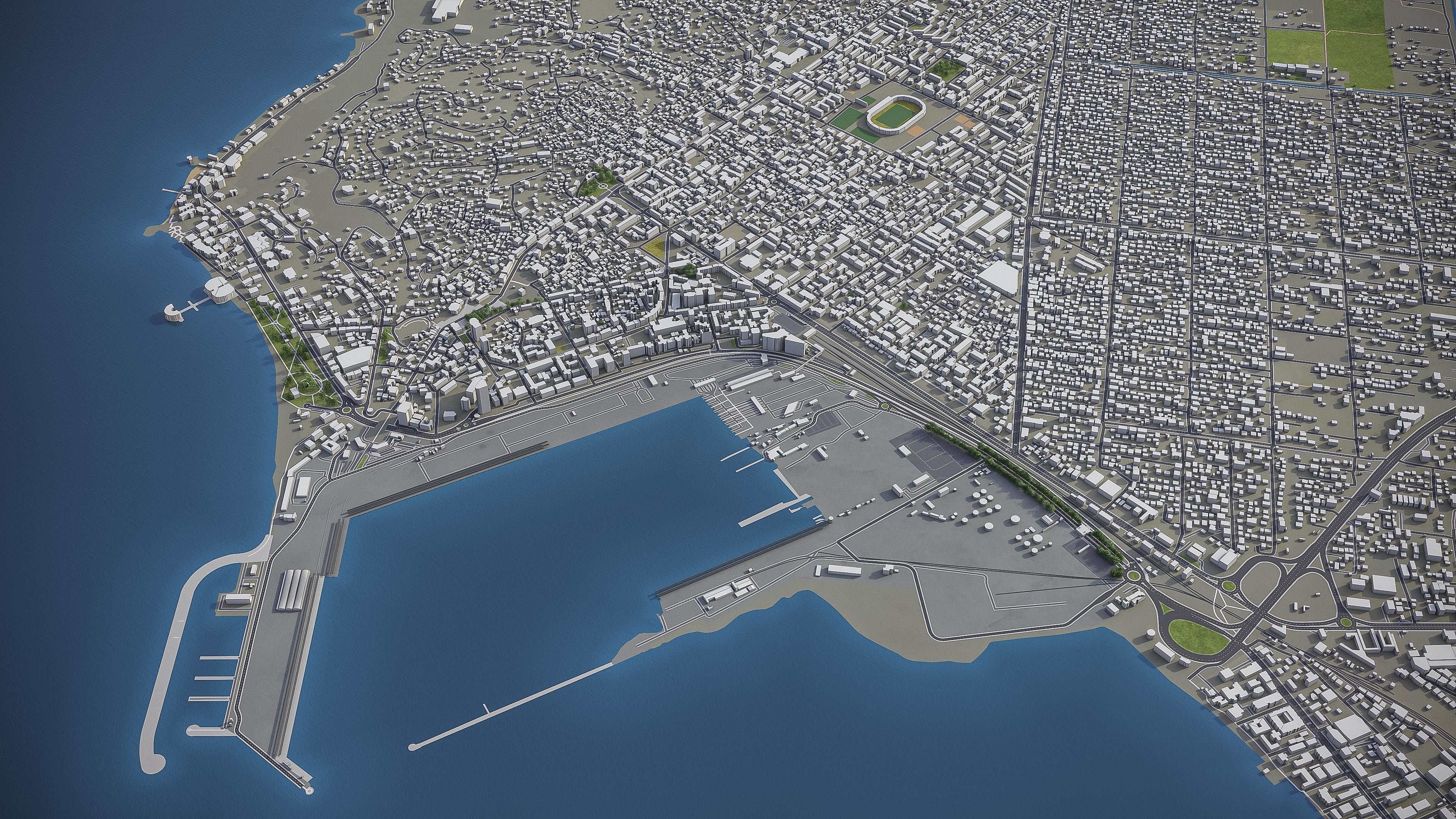 Tirana  Low-poly 3D model_4