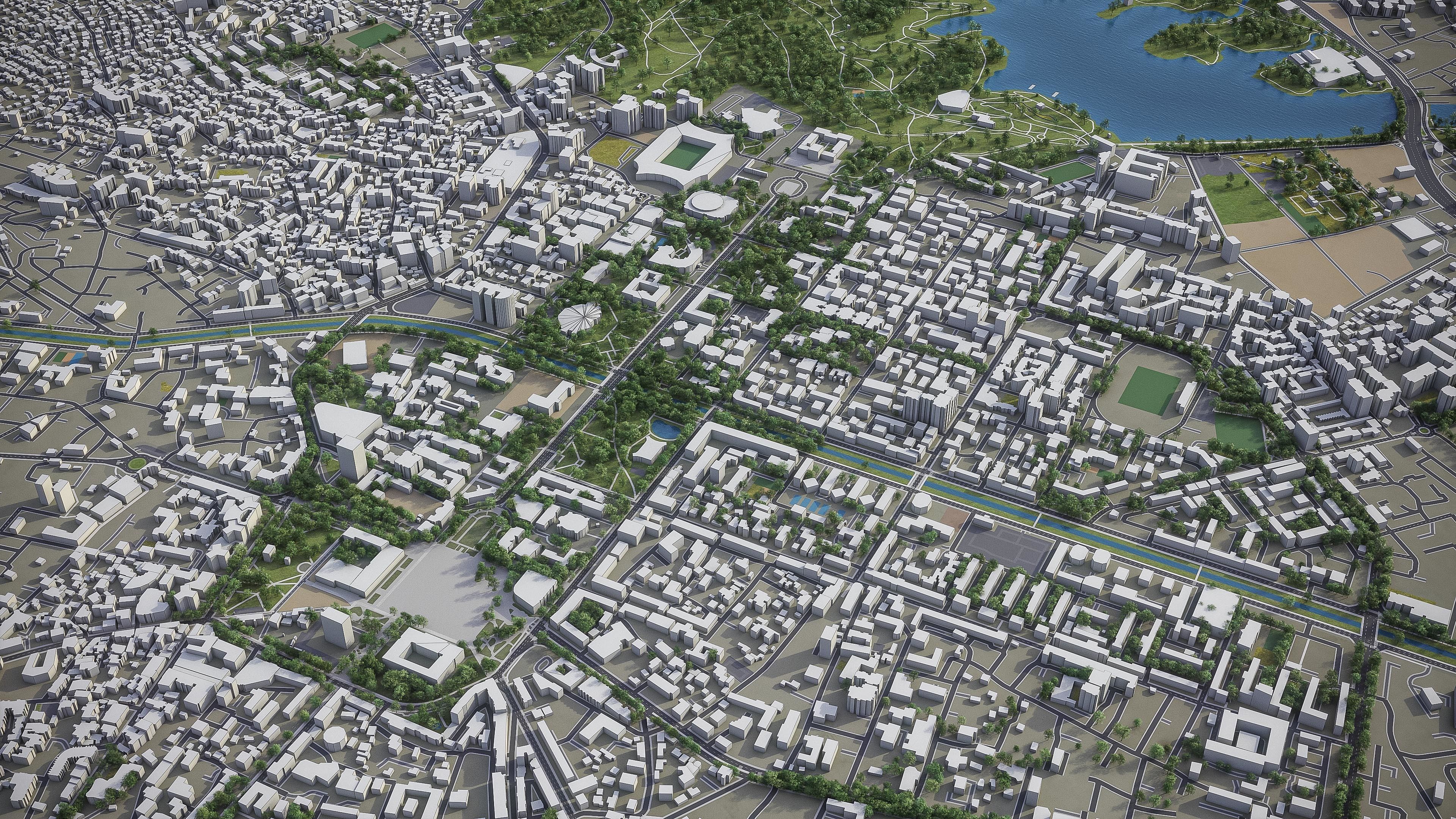 Tirana  Low-poly 3D model_11