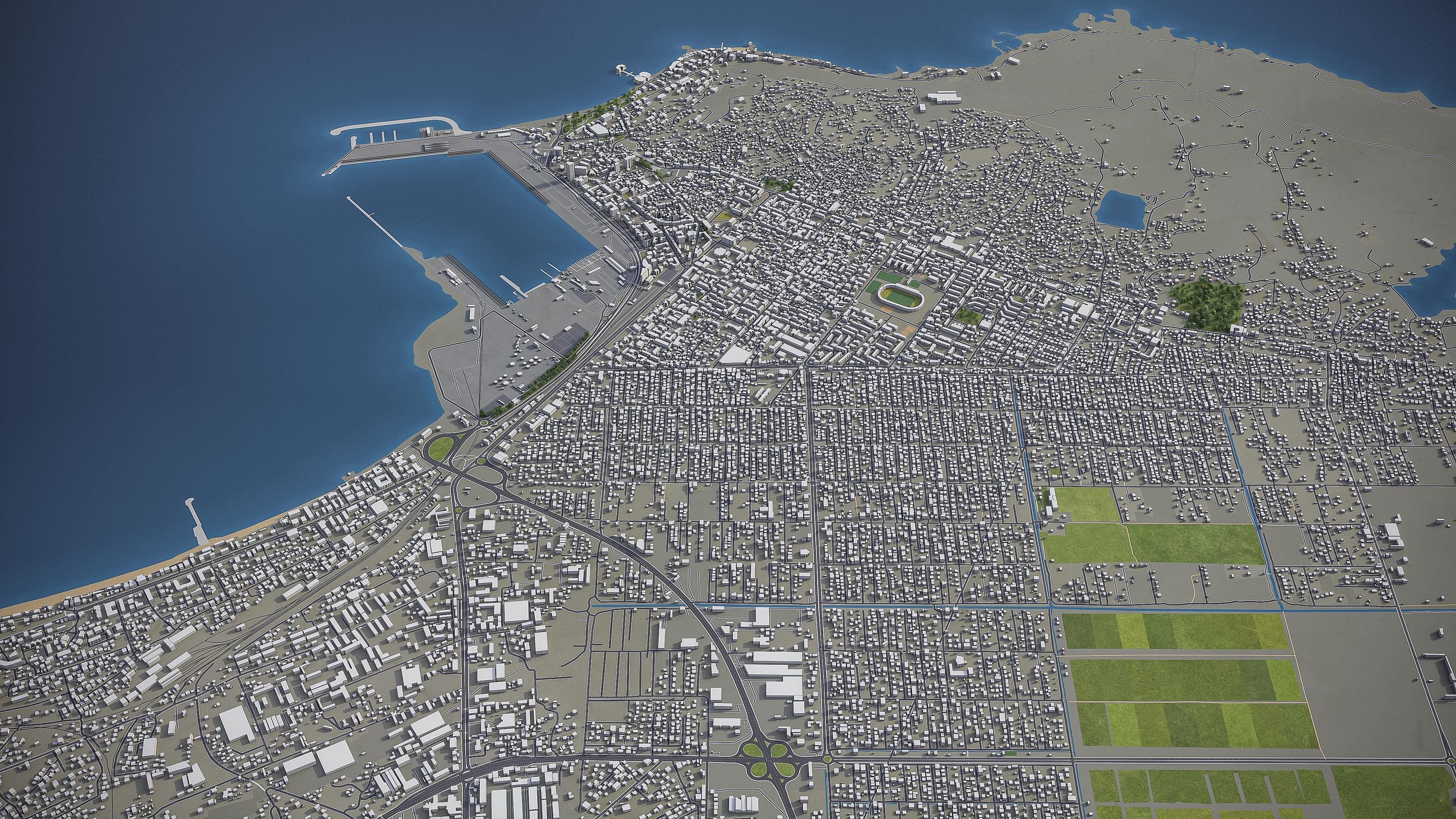 Tirana  Low-poly 3D model_6