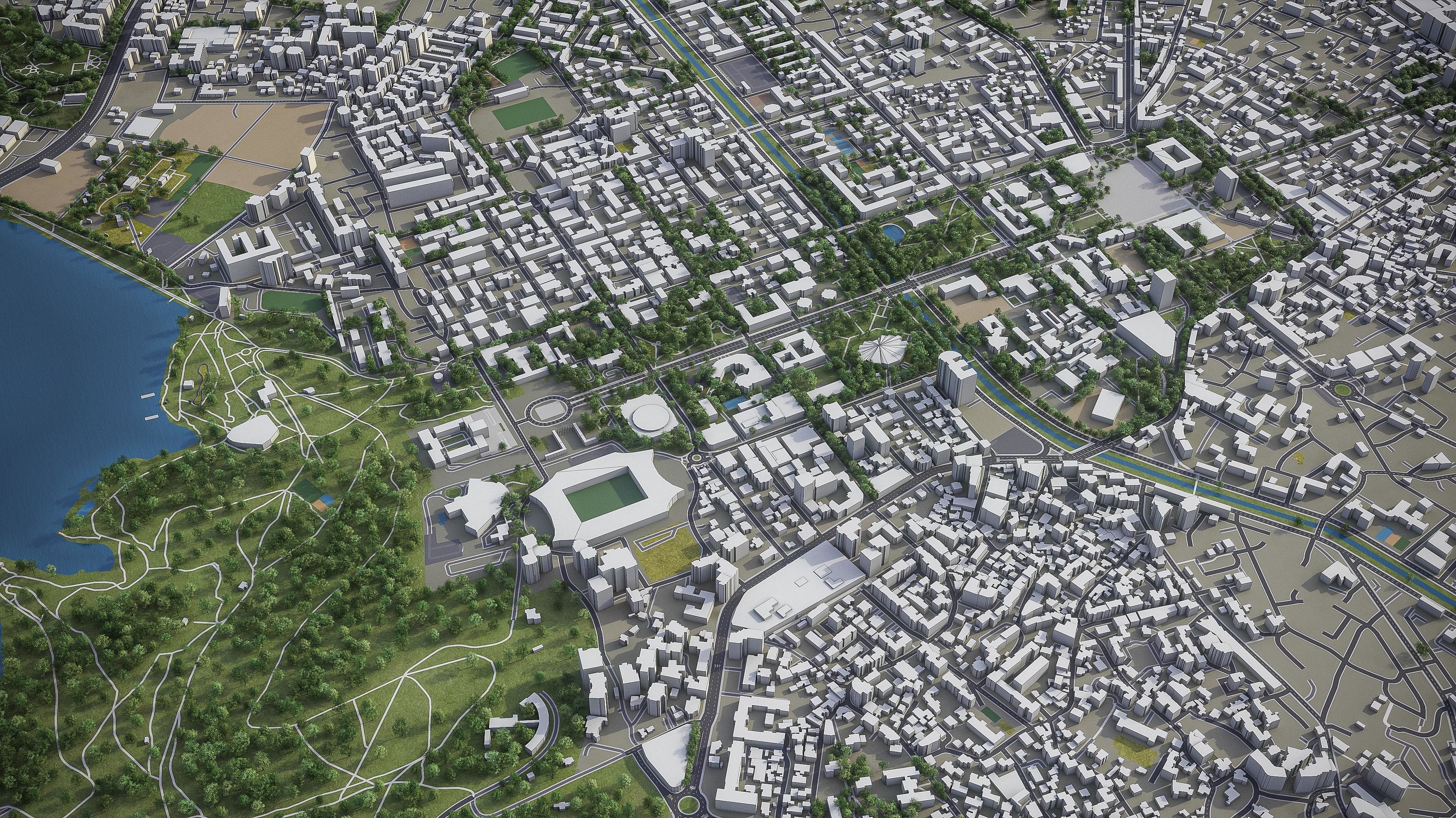 Tirana  Low-poly 3D model_13