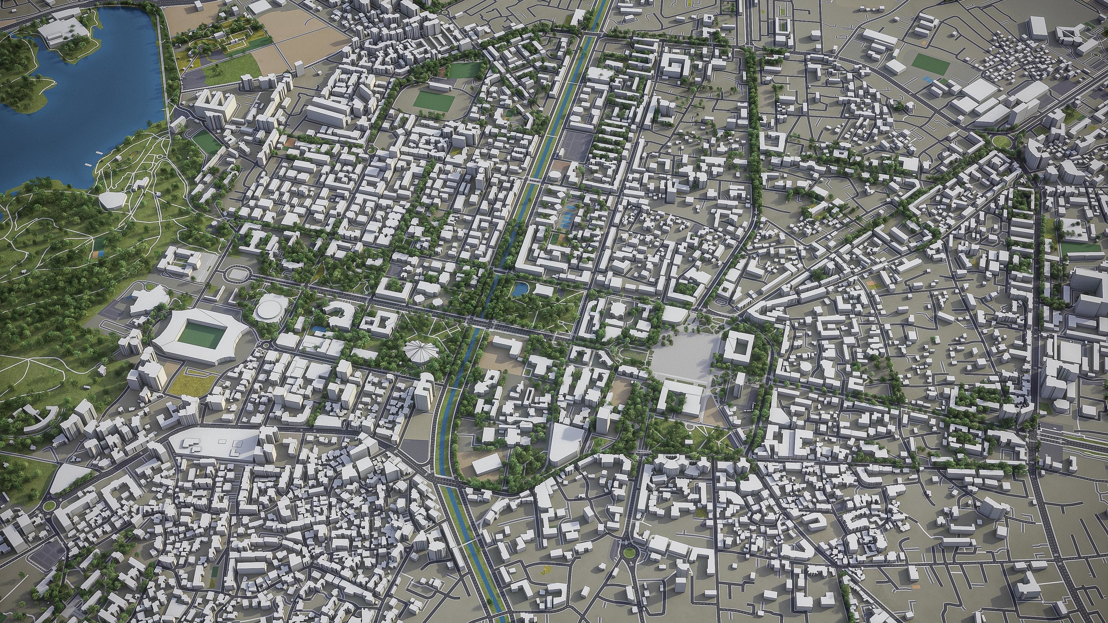 Tirana  Low-poly 3D model_12