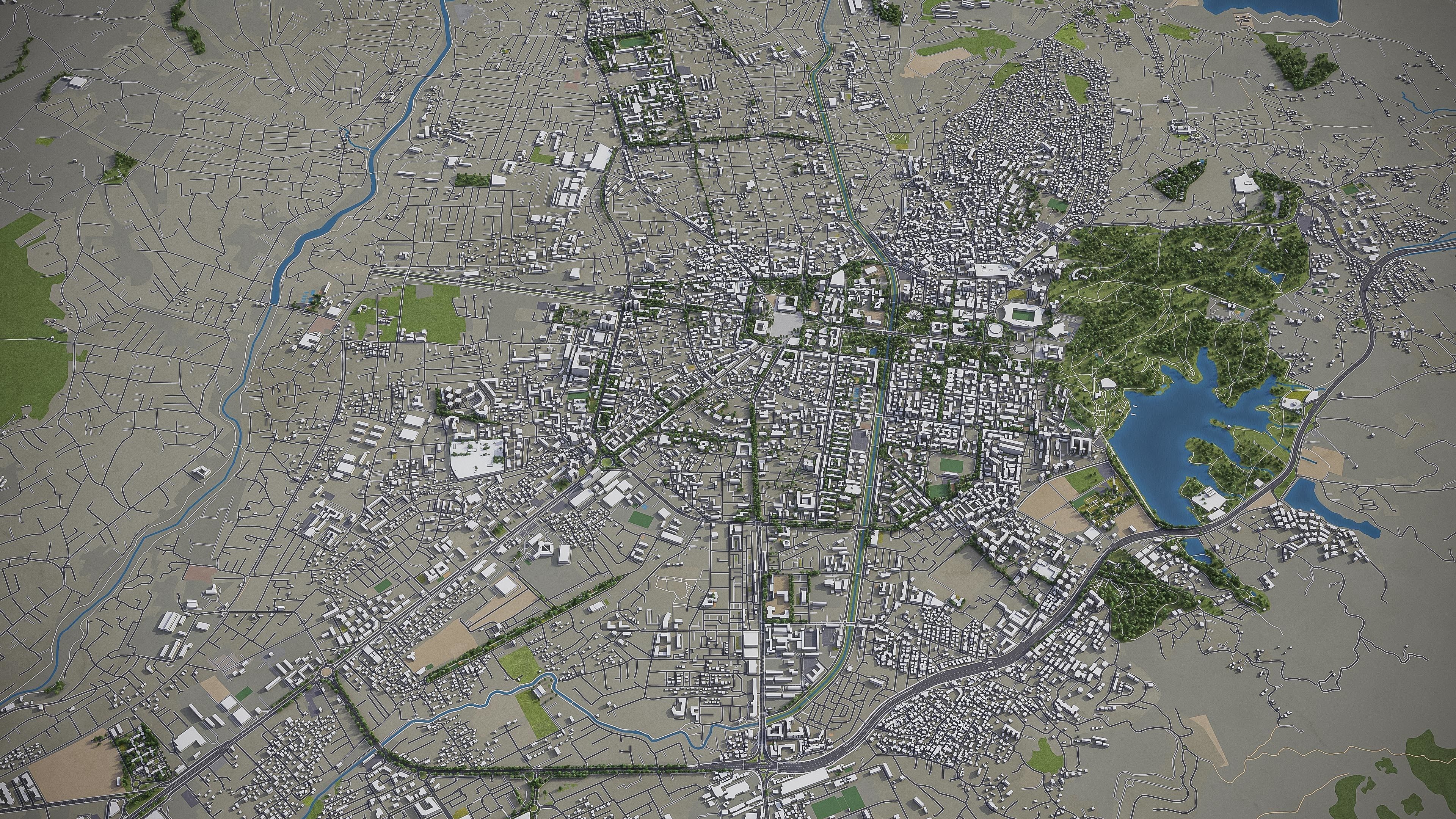 Tirana  Low-poly 3D model_16