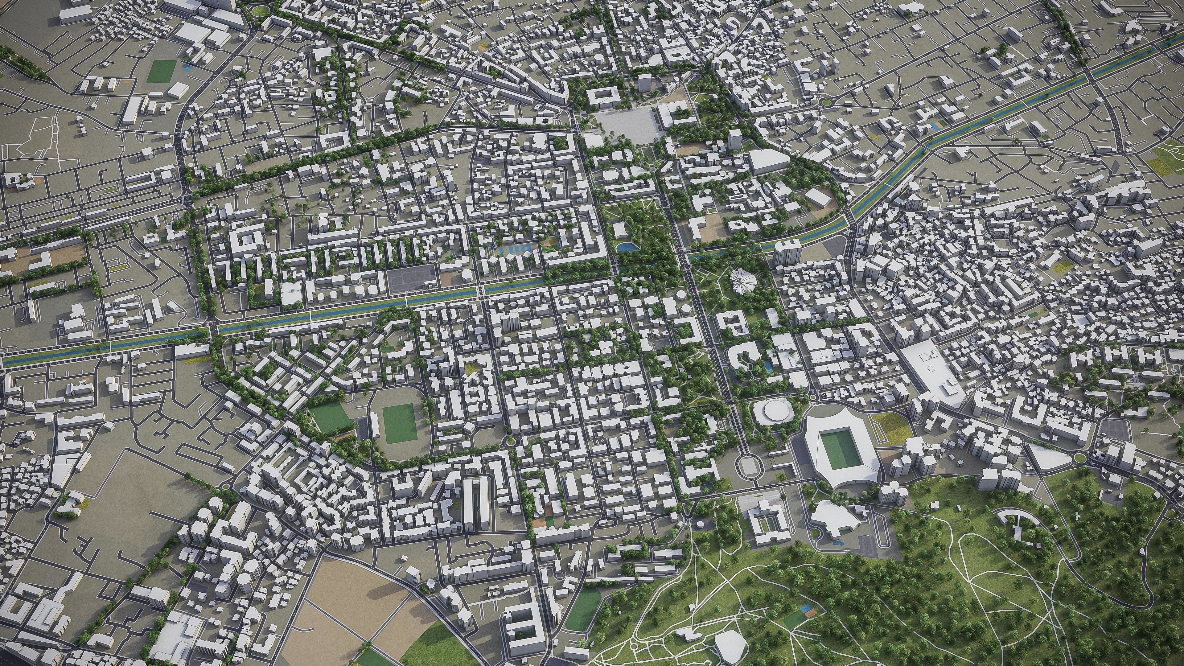 Tirana  Low-poly 3D model_9