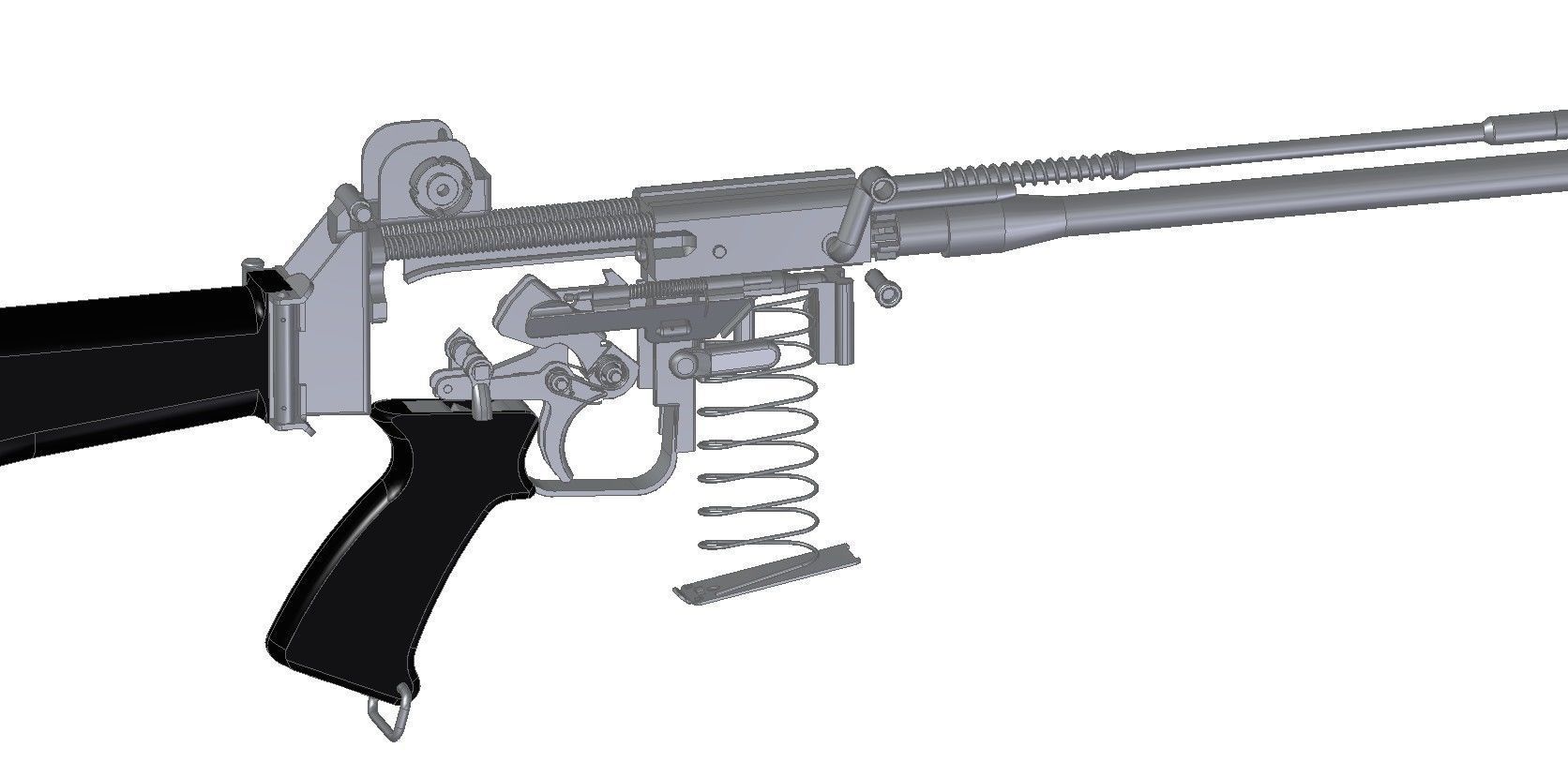 AR-180 assault rifle 3D model_6