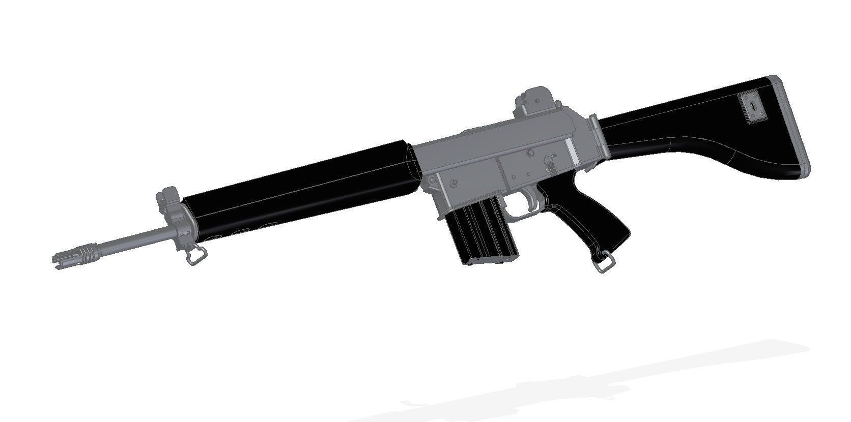 AR-180 assault rifle 3D model_13
