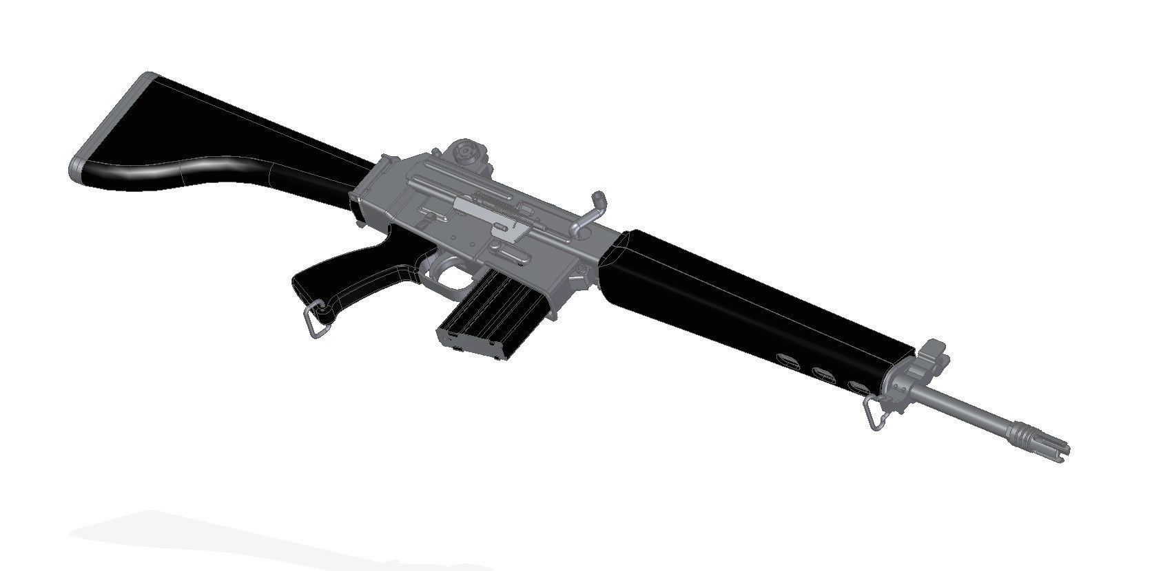 AR-180 assault rifle 3D model_15