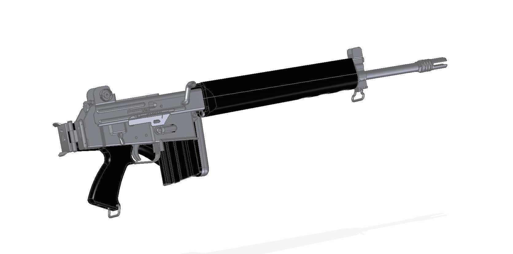 AR-180 assault rifle 3D model_10