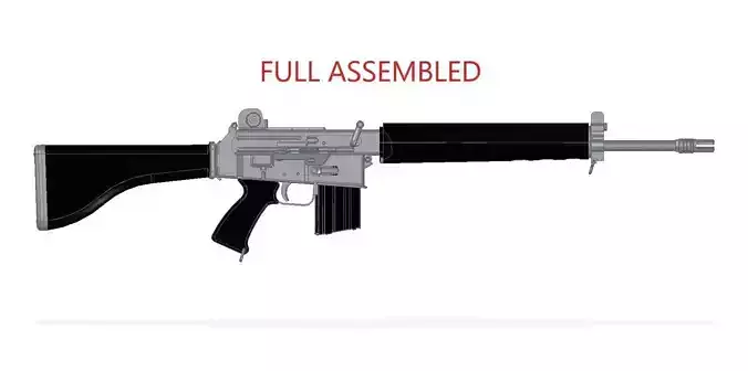 AR-180 assault rifle 3D model