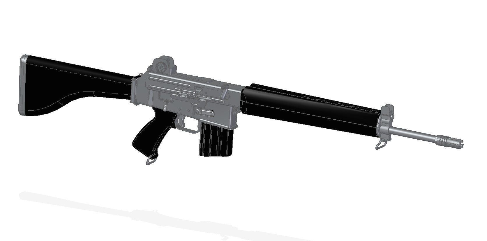 AR-180 assault rifle 3D model_14