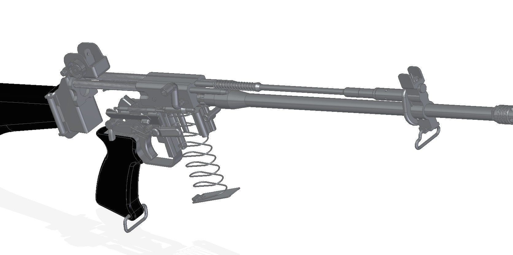 AR-180 assault rifle 3D model_4