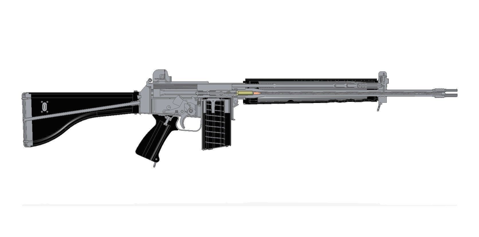 AR-180 assault rifle 3D model_7