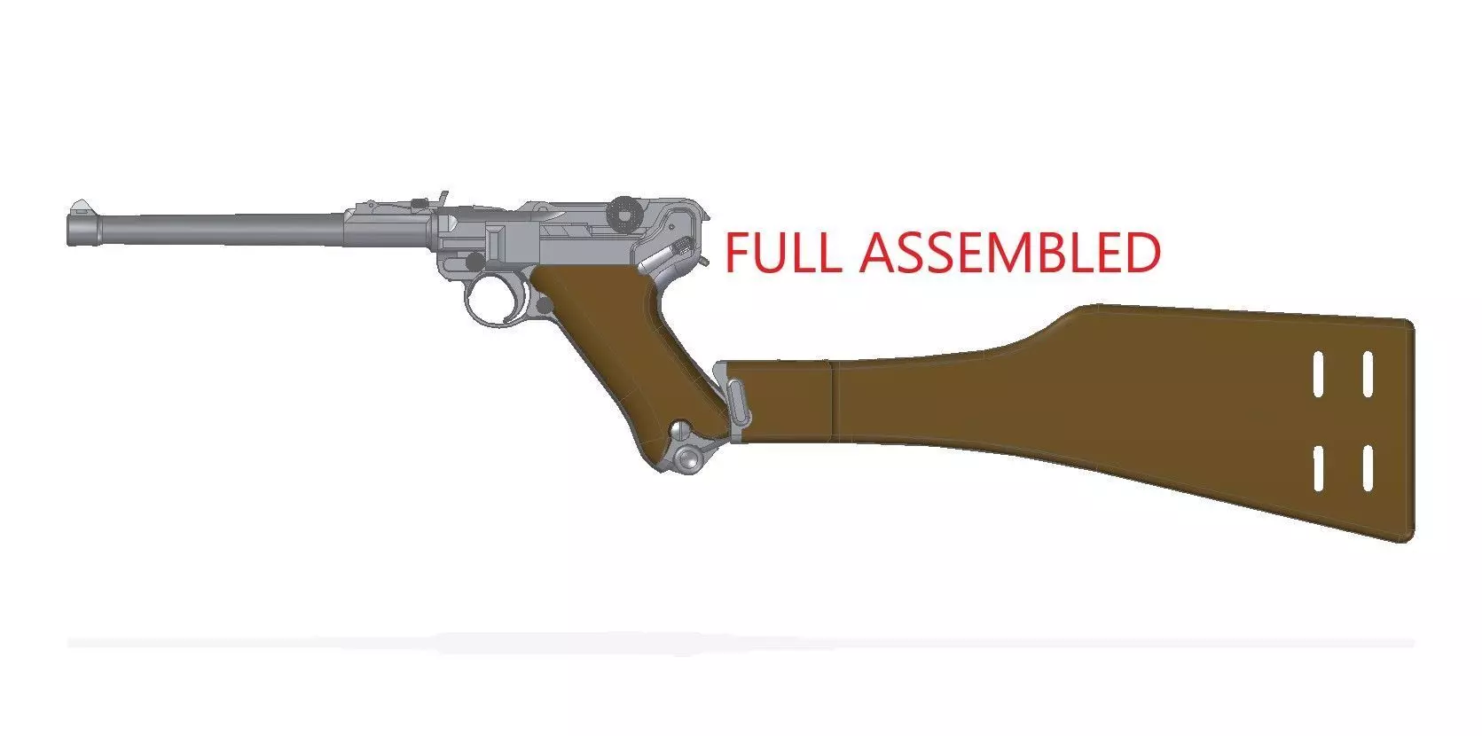 Luger P-08 Artillery 3D model