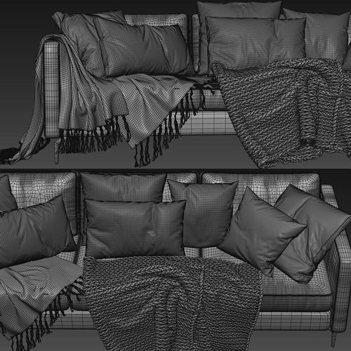 Sofa Collection 01 - 5 Items 3D Model Pack 7