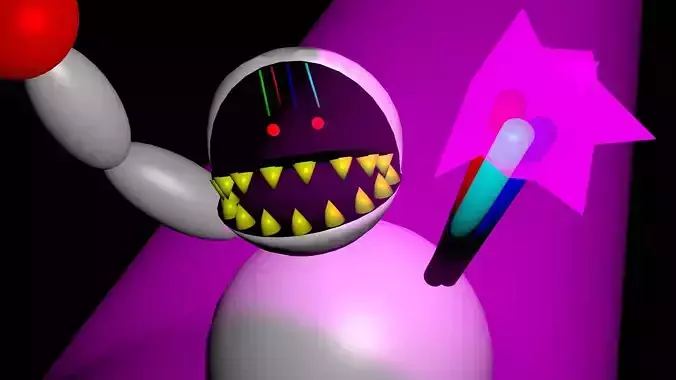 green fat animatronic 3D model