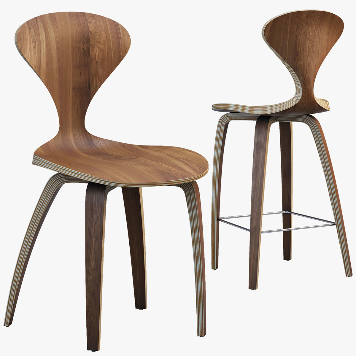 Chairs and ottomans set 38 items 3D model_27