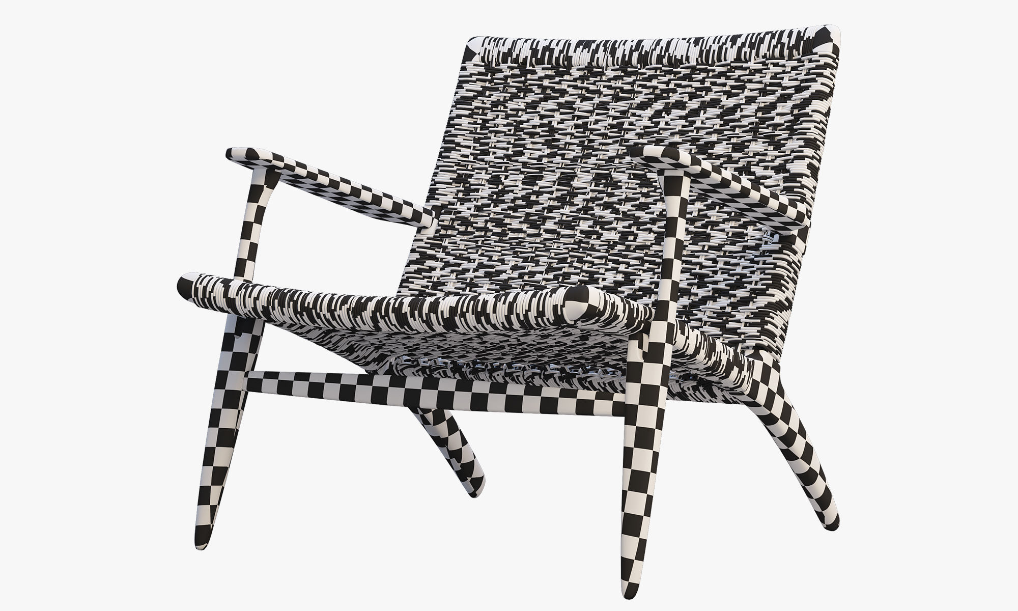 Chairs and ottomans set 38 items 3D model_35