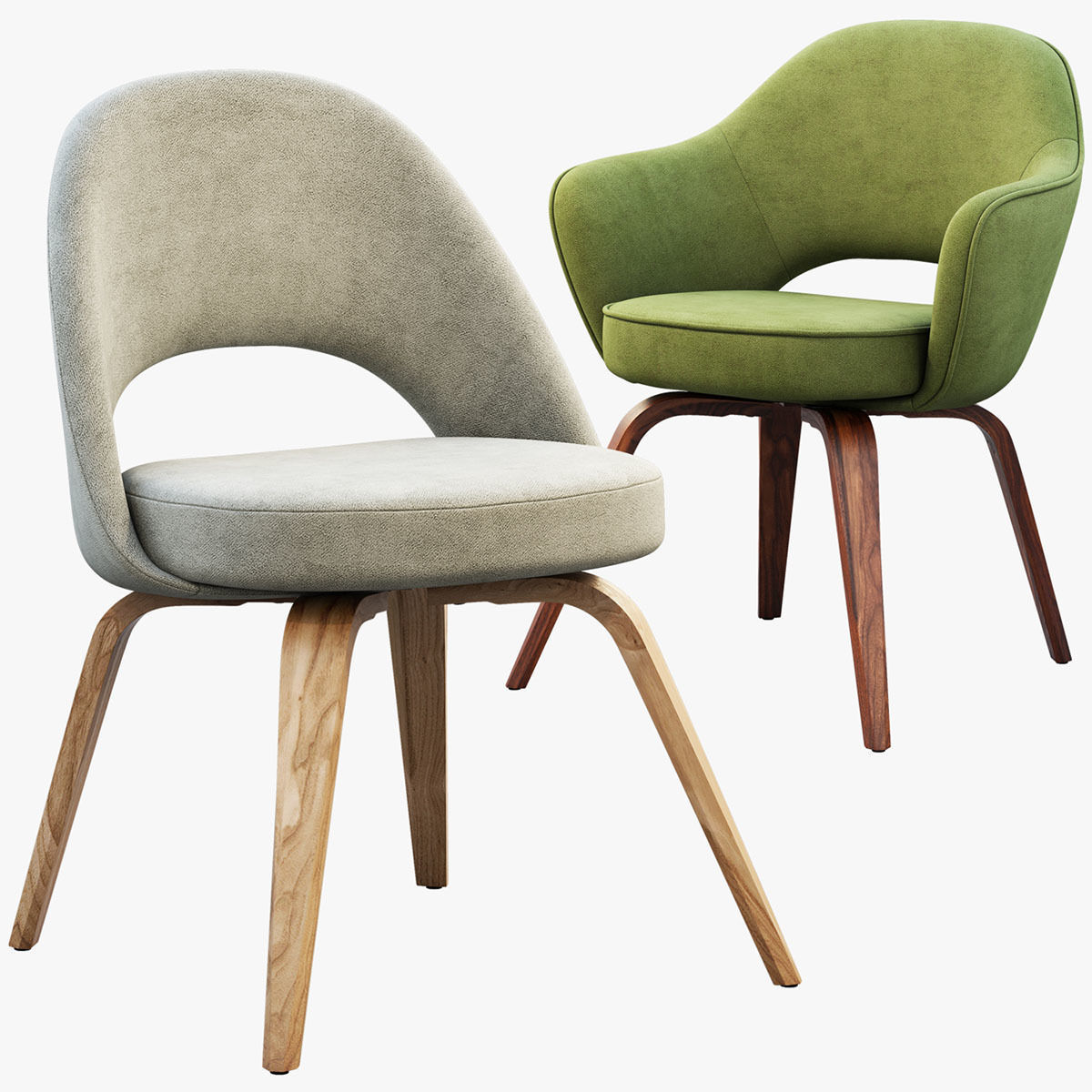 Chairs and ottomans set 38 items 3D model_15