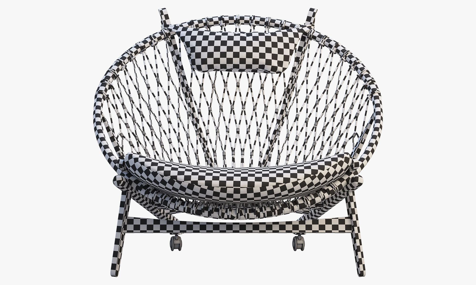 Chairs and ottomans set 38 items 3D model_40