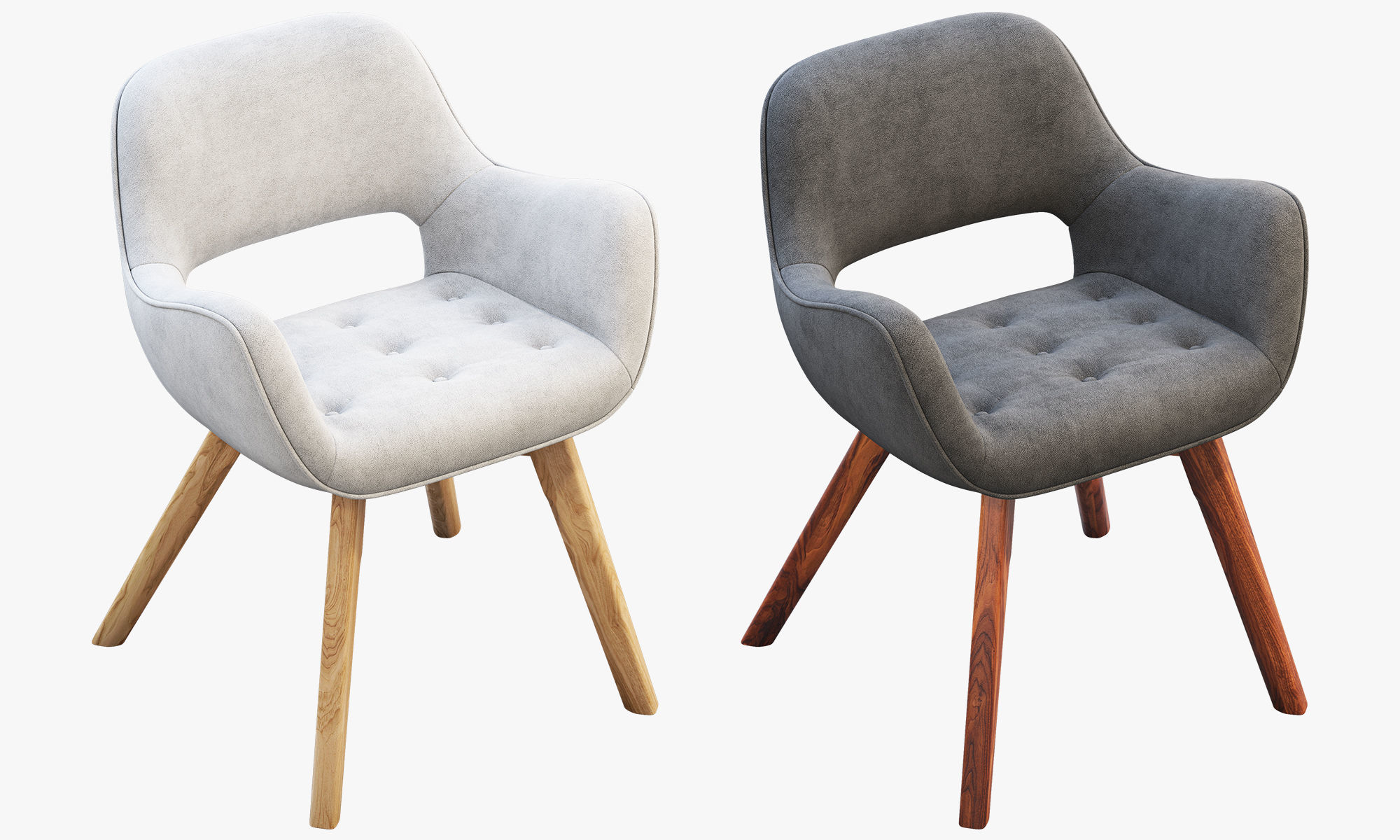 Chairs and ottomans set 38 items 3D model_105