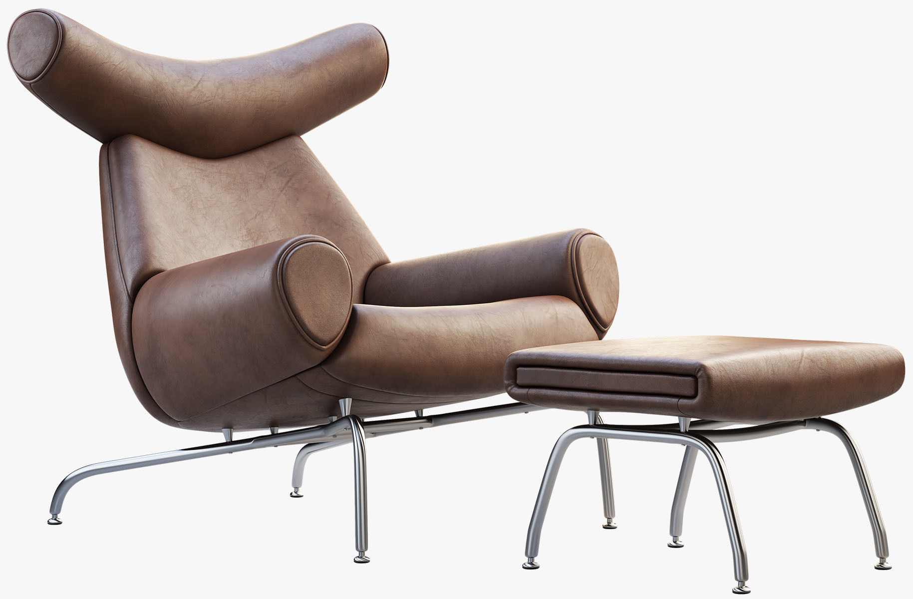 Chairs and ottomans set 38 items 3D model_20