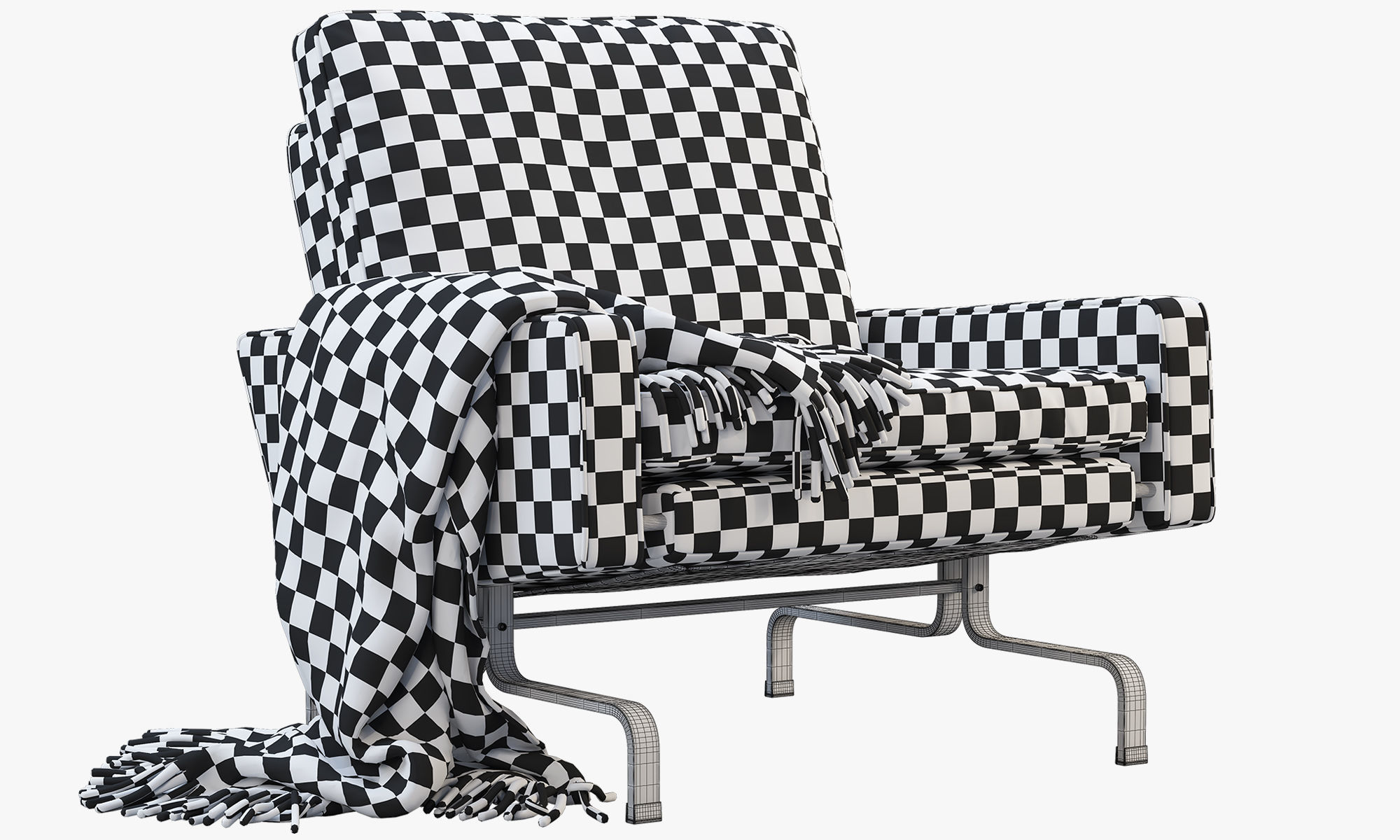 Chairs and ottomans set 38 items 3D model_137