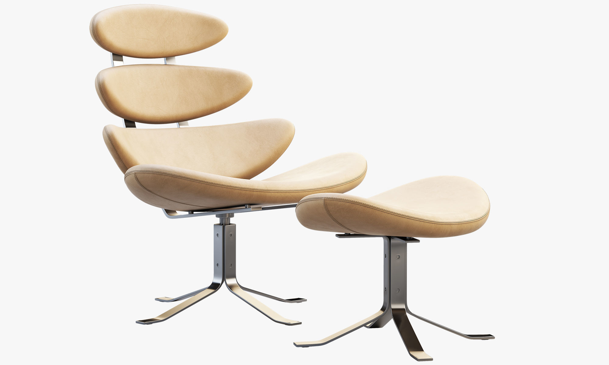 Chairs and ottomans set 38 items 3D model_118