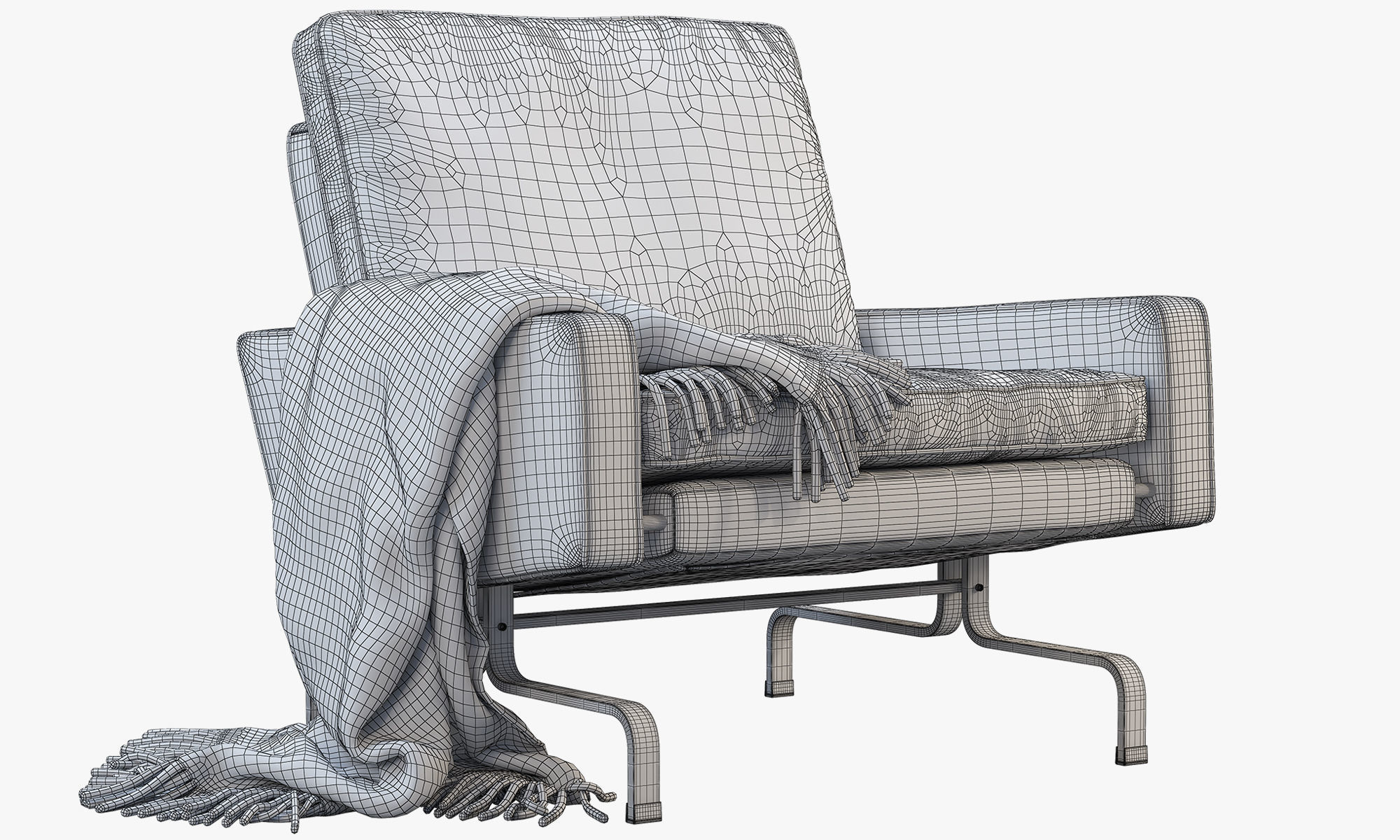 Chairs and ottomans set 38 items 3D model_136