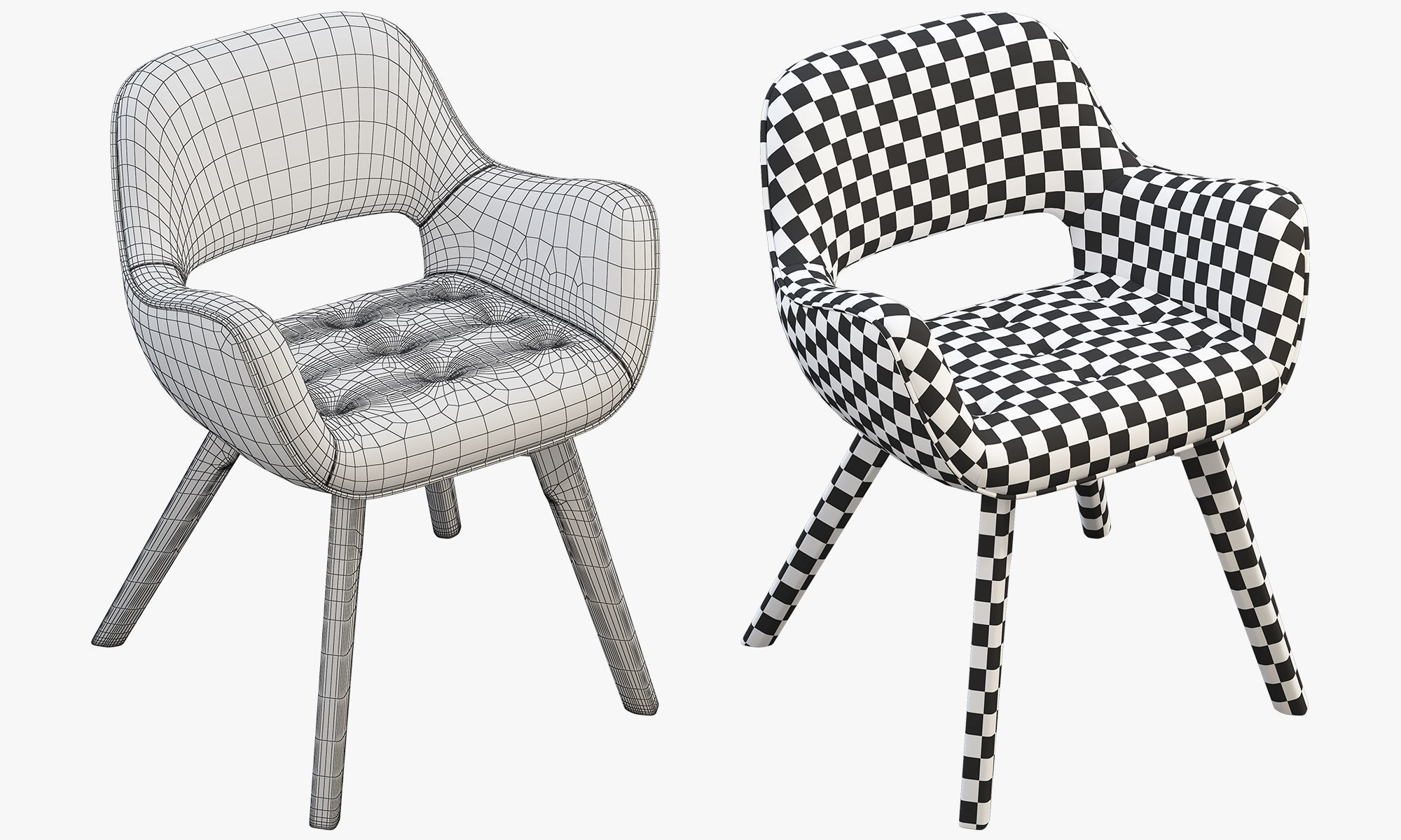 Chairs and ottomans set 38 items 3D model_106