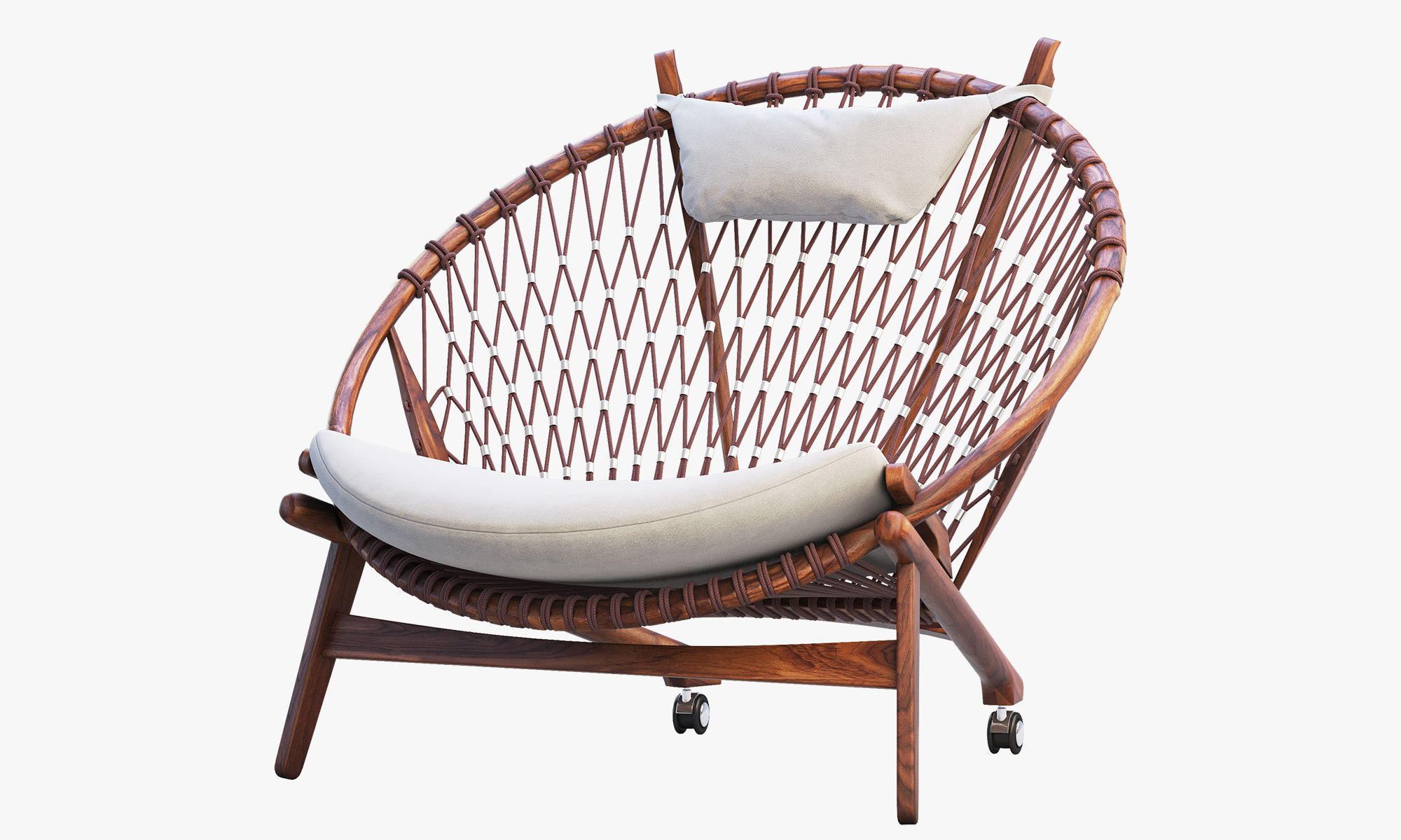 Chairs and ottomans set 38 items 3D model_36