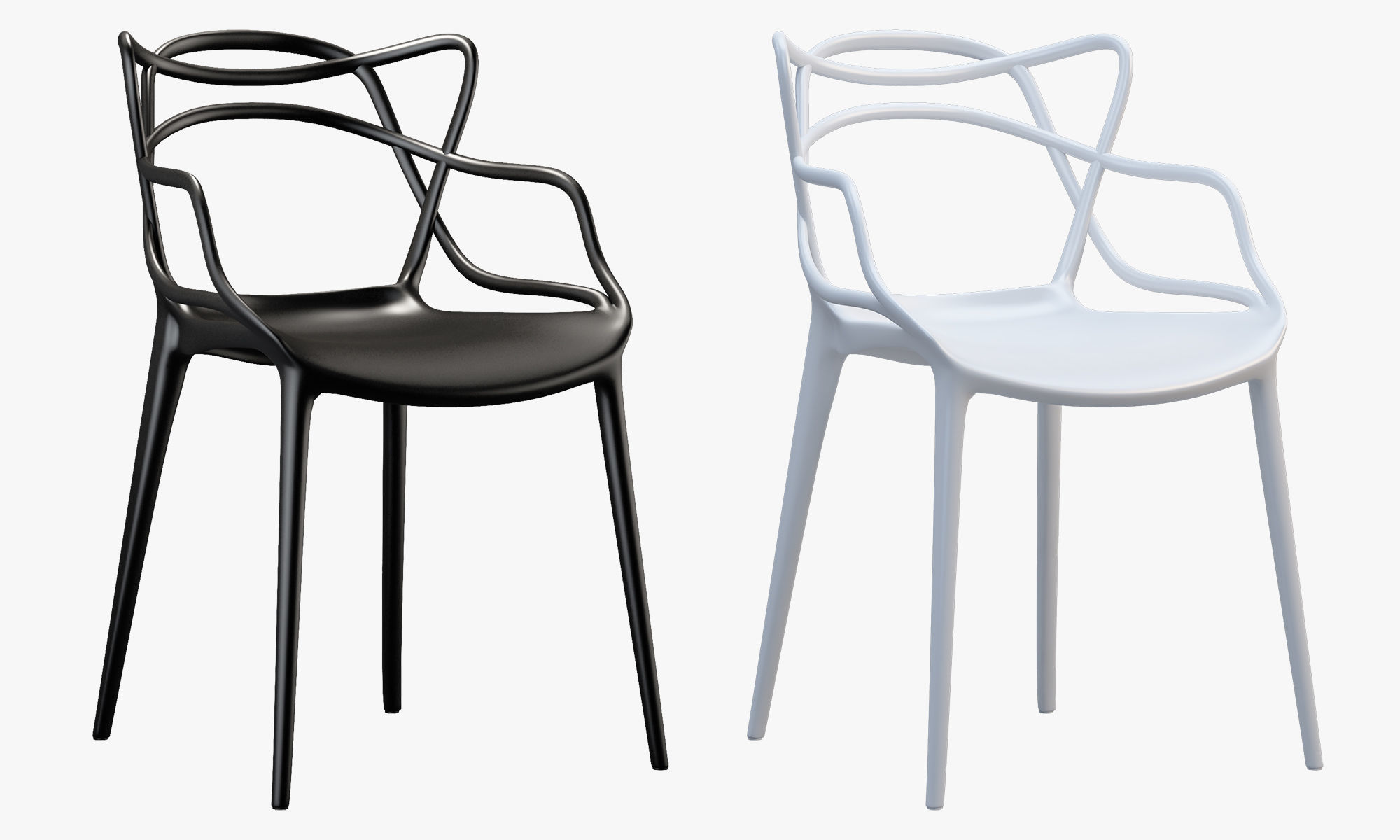 Chairs and ottomans set 38 items 3D model_140